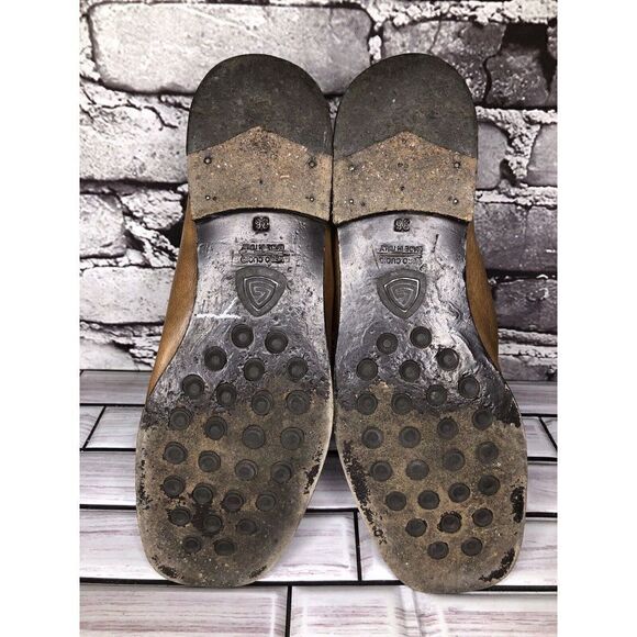 AGL Brown Leather Casual Back Zip Booties Ankle Boots Shoes Women Sz 36EU/6M US - Picture 14 of 16